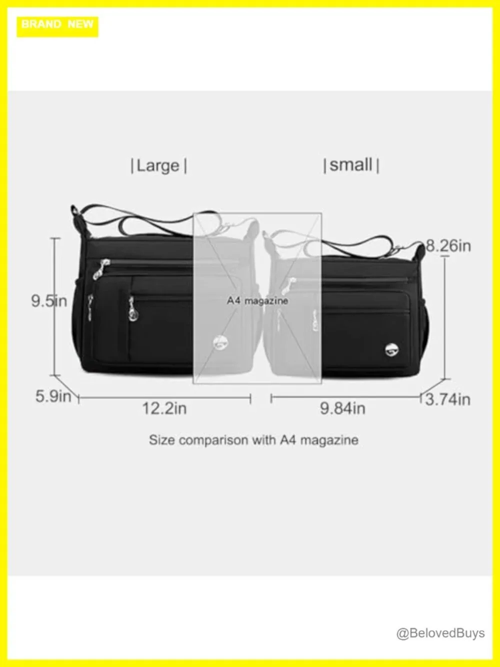 Crossbody Bag with Multiple Pockets, Top Handle Satchel, Roomy Shoulder Handbag